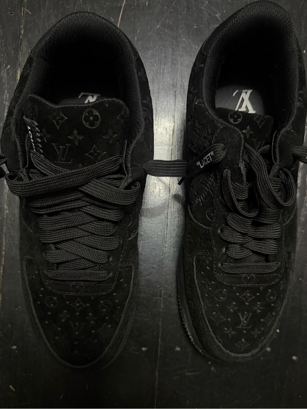 Louis Vuitton Black Suede Monogram Men’s Sneakers